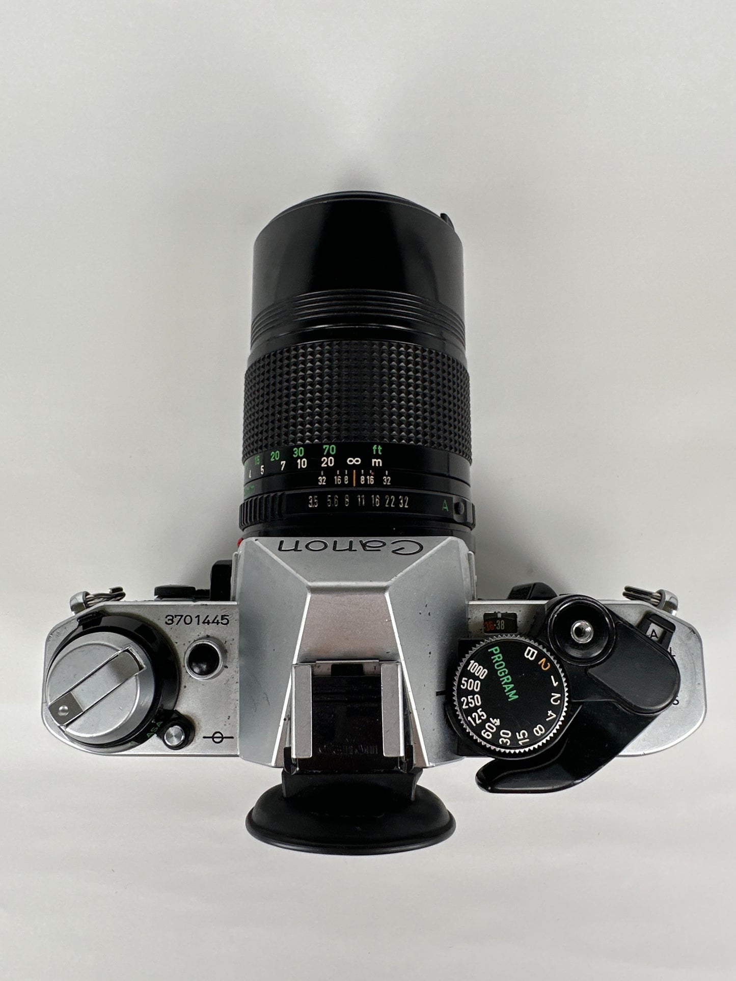 Canon AE-1 Program Silver with 135mm f3.5 lens