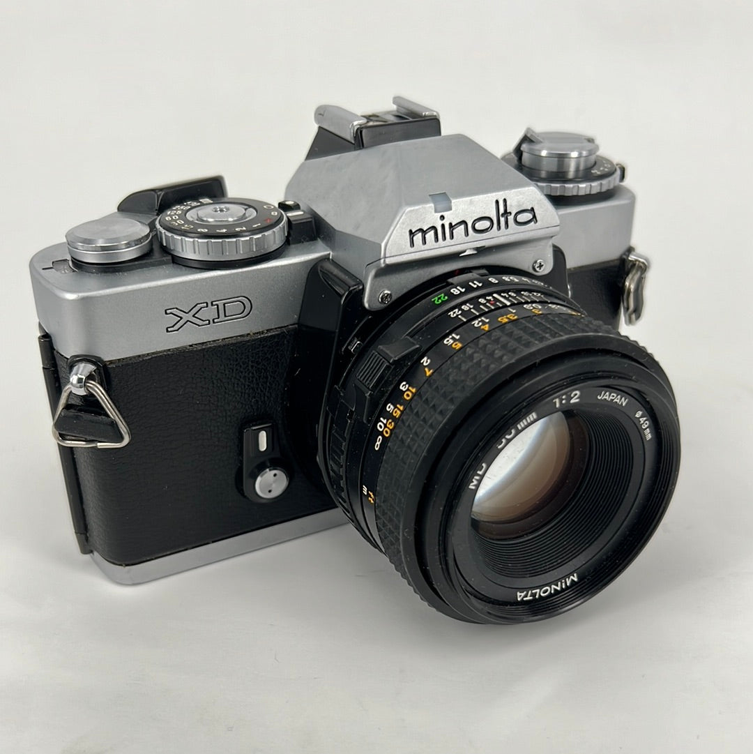 Minolta XD + 50mm f2 lens