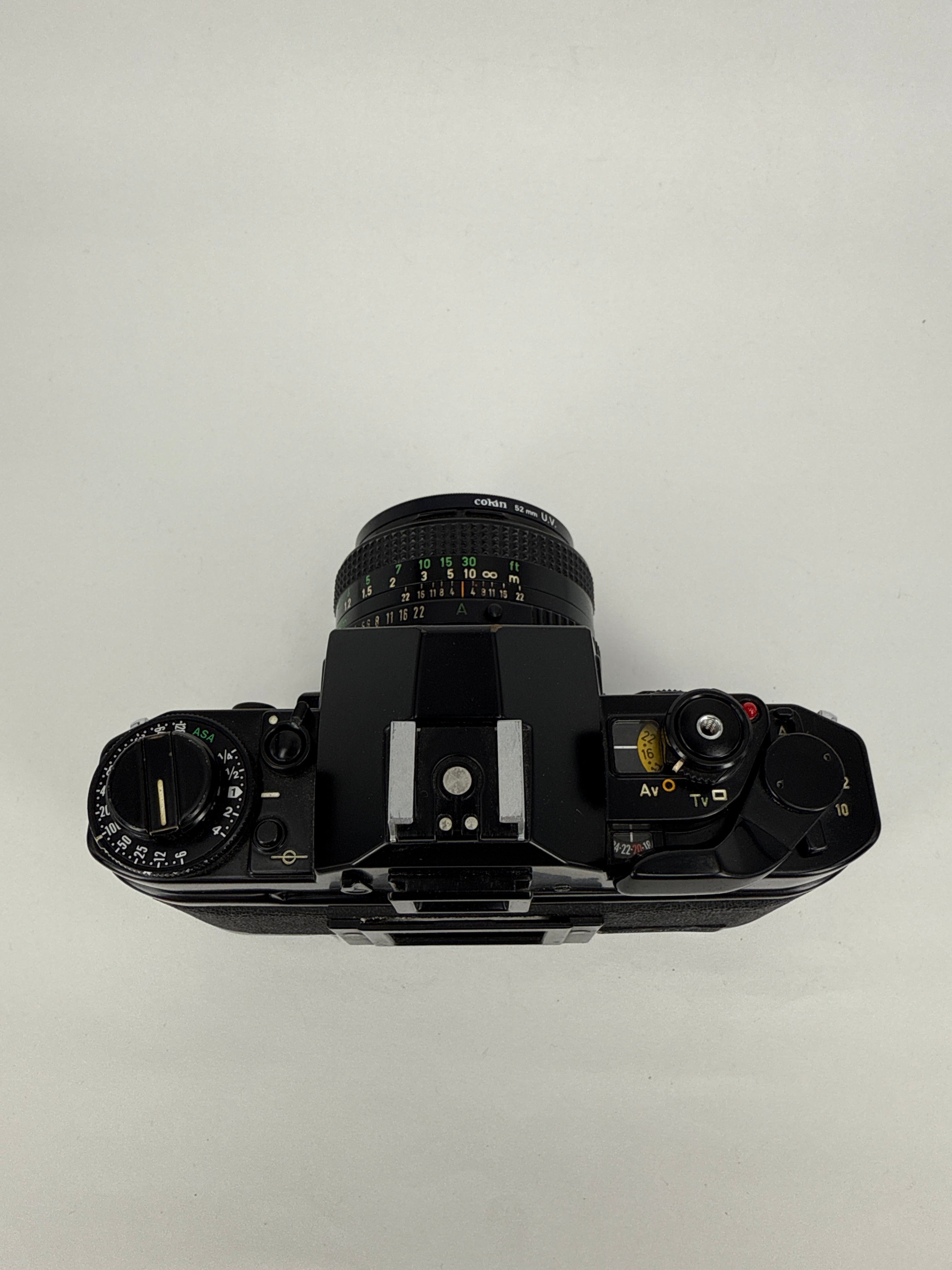Canon A-1 with grip and 50mm f1.8 – Classic Camera