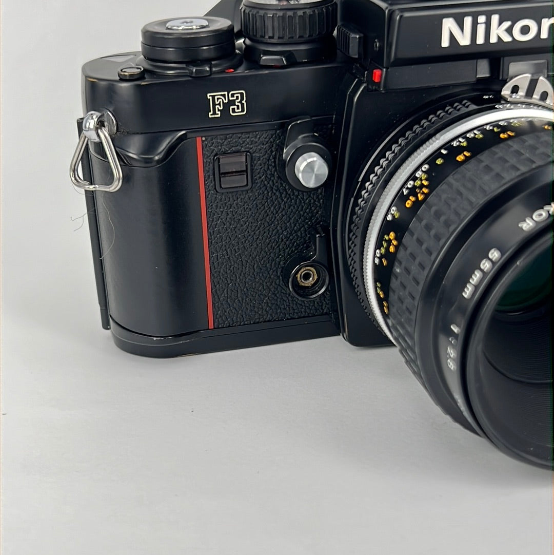 Nikon F3 with DW-4 finder and 55mm f2.8 lens