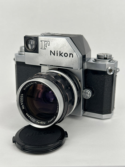 Nikon F with External Meter and Nikkor-S Auto 3.5cm f2.8 lens