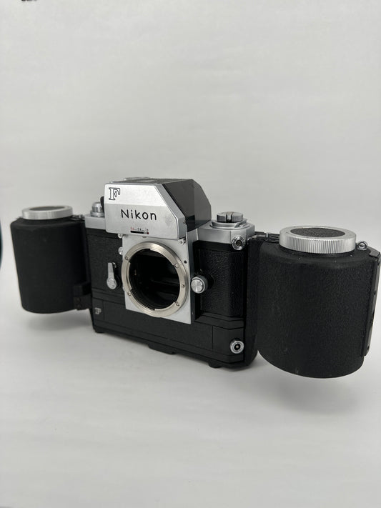 Nikon F with 250 Back and F Motordrive